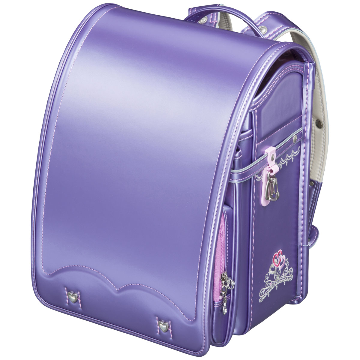 ランドセル 女の子 紫 ラベンダー 新品 ハート パール 機能性 