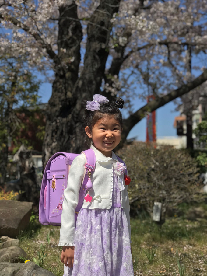 クーポン利用で半額 ６年保証　フィットちゃん　桜　パール　　ランドセル　女の子　女児　ラベンダー　紫 バッグ
