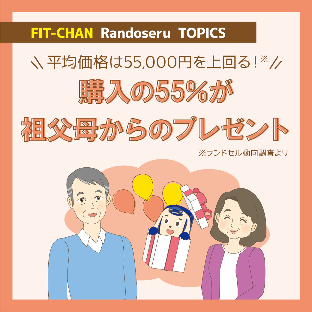 平均価格は55,000円を上回る！】購入の55％が祖父母からのプレゼント