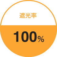 遮光率100%